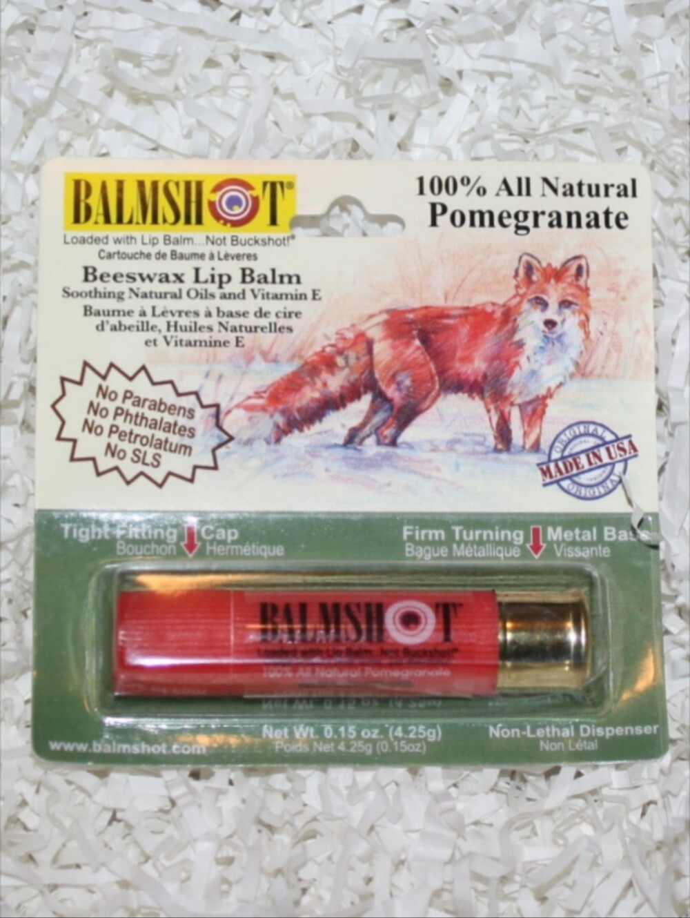 Balmshot Beeswax Lip Balm - Pomegranate